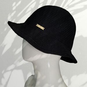 NWT Black Woven Bucket Hat